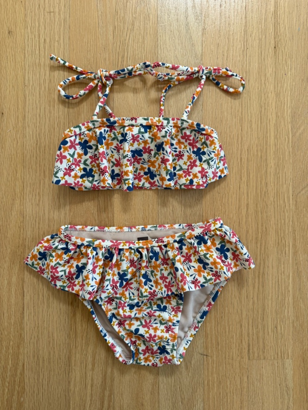 Tea Collection Floral Bikini Set 18-24M NWOT Ruffle Two Piece Swim